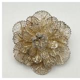 �800� Silver Lacey Flower Pin �800� Silver Lacey Flower Pin