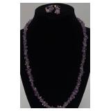 Gorgeous Amethyst Chip Necklace & Earring Set Gorgeous Amethyst Chip Necklace & Earring Set