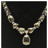 G.A.I Cer. Platinum Black & Clear Diamond Necklace G.A.I Cer. Platinum Black & Clear Diamond Necklace