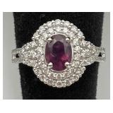 GIA Platinum Kashmir Sapphire & Diamond Ring GIA Platinum Kashmir Sapphire & Diamond Ring