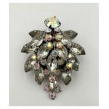 Unusual Vintage Layered Rhinestone Pin