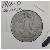 1916-D Walking Liberty Half Dollar