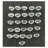 26 Gorgeous Oval Cut White Topaz Gemstones