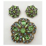 Vintage Pin and Ear Clips