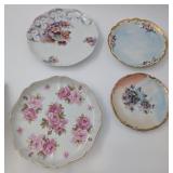 4 Floral China Plates