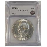 1971-S Eisenhower Dollar 40% Silver