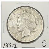 1922-S Peace Silver Dollar