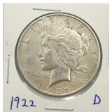 1922-D Peace Silver Dollar