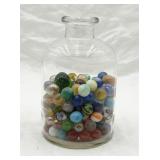 Jar of Vintage Glass Marbles