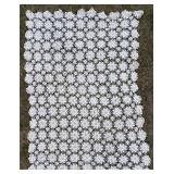 Vintage Tan Crocheted Table Cover