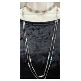 3 Nice Silver Toned Fashion Necklace