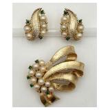 Pretty Vintage Pin & Ear Clips