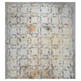 Hand-Stitched ï¿½Double Wedding Ringï¿½ Pattern Quilt