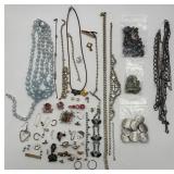 Lot Of Broken Jewelry & Single Earrings