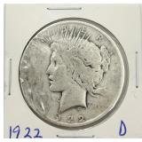 1922-D Peace Silver Dollar