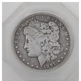 1891-O Morgan Silver Dollar