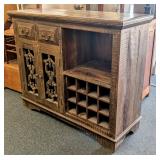 Genuine Teakwood Buffet w/Wine Rack