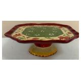 Hand-painted Ceramic Pedestal Cake Stand