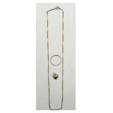 14K Gold Chain, Hoop Earring & Heart Pendant