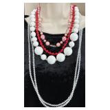 Lot Of 4 Beaded Fashion Necklaces