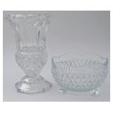 Vtg. Chippendale Vase & Footed Bowl