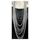 3 Silver Toned Fashion Necklaces