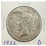 1922-D Peace Silver Dollar