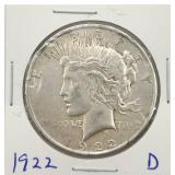 1922-D Peace Silver Dollar
