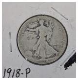 1918-P Walking Liberty Half Dollar