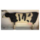 Vintage Wooden Cow Folk Art Sign