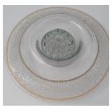 Princess House Centerpiece Plate & Flower Frog