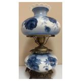 GWTW-Style Hand-Painted Hurricane Table Lamp