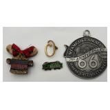 Lot Of 3 Pins & A Medallion