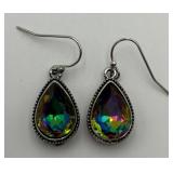 Nice Pair Of Silver Toned Fashion Earrings