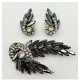 MCM ï¿½Juliana D&Eï¿½ Hematite Spray Pin & Ear Clips