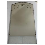 Vintage Beveled Floral Design Mirror