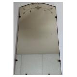 Vintage Beveled Floral Design Mirror