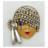 Fancy and Fun Flapper Lady Pin