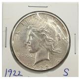 1922-S Peace Silver Dollar