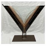 Signed Mark Hines Prescott Art Glass Vase