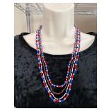 4 Multi-colored Beaded Fashion Necklaces