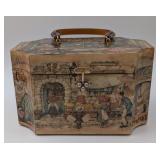 Vintage Wooden Box Purse w/Anton Pieck Art Design