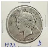 1922-D Peace Silver Dollar