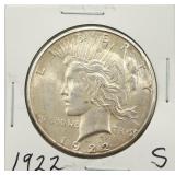 1922-S Peace Silver Dollar