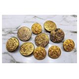 Waterbury Connecticut Gold Buttons