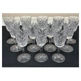 Set of 12 Crystal Cordial Glasses