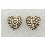 Gorgeous Vintage ï¿½Swarovskiï¿½ Heart Earrings