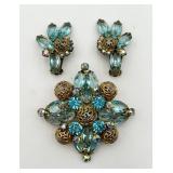 Vintage ï¿½Juliana D&Eï¿½ Pin & Ear Clip Set