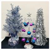 3 Small Decorative Christmas Trees