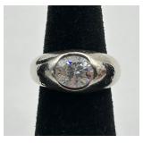 Sterling Silver CZ Dome Ring